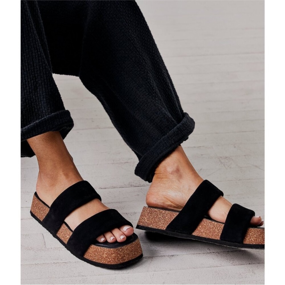 Free People Black Sandals